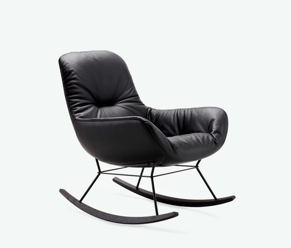 LEYA ROCKING WINGBACK CHAIR | ROCKING LOUNGE CHAIR