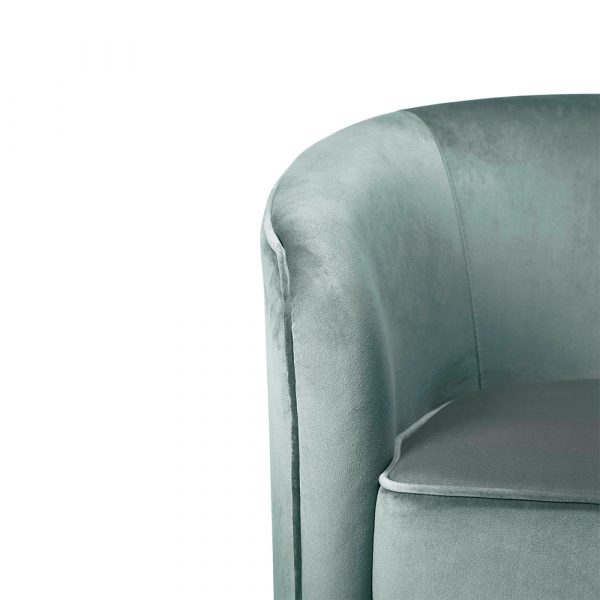 SWIVEL ARMCHAIR – AQUA VELVET